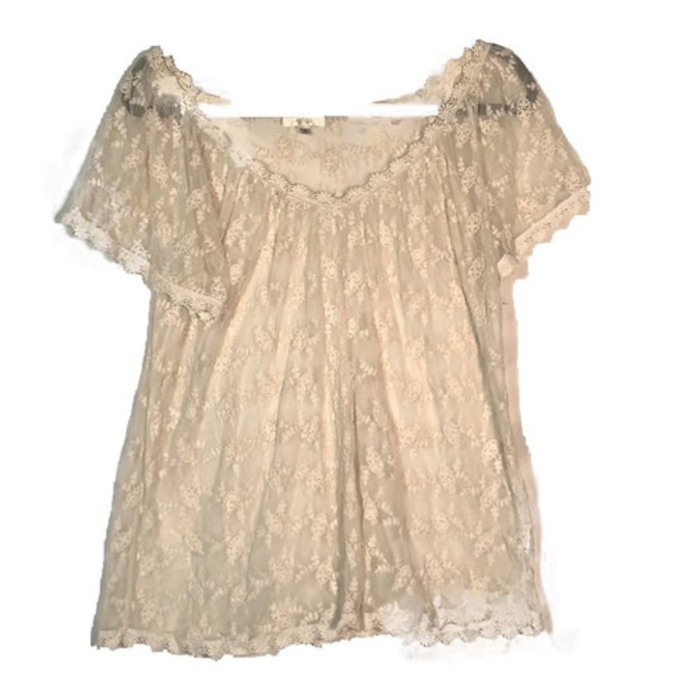 Millay lace short sleeve top.